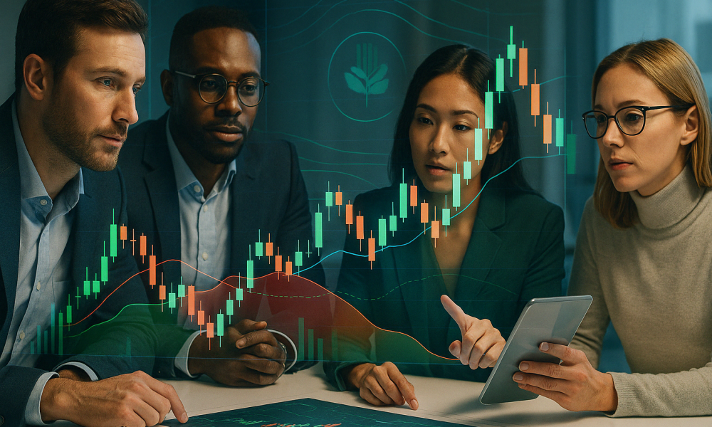 Gráfico ilustrando estratégias de gestão de risco no trading profissional