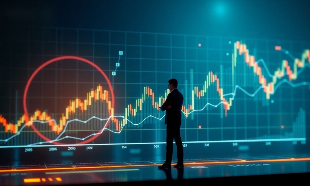 Gráficos de análise técnica com múltiplos timeframes