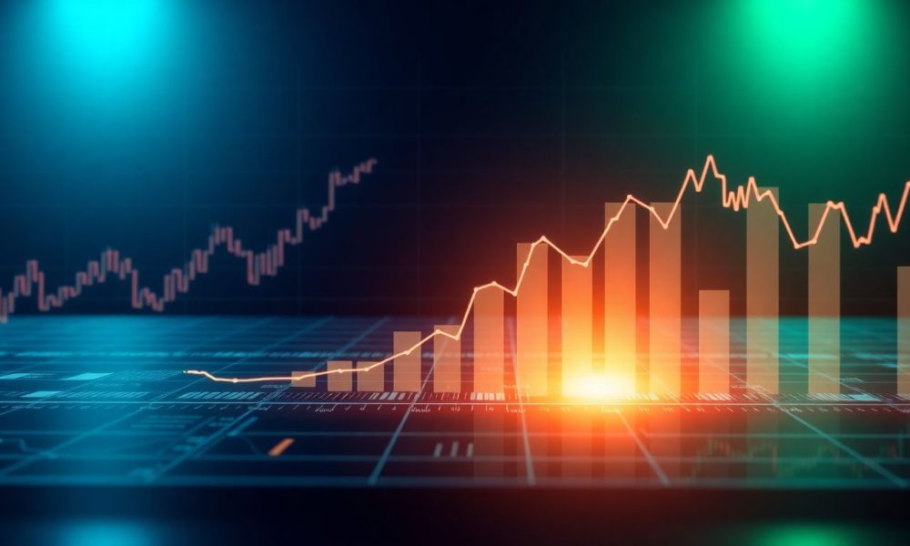 Gráfico demonstrando divergência entre indicadores de PIB e inflação no Brasil