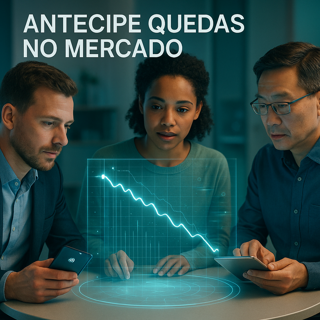 Padrão gráfico estrela da noite indicando possível reversão de alta no mercado financeiro.