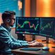 Análise técnica USD/BRL mostrando candlesticks, médias móveis e indicadores para trading cambial