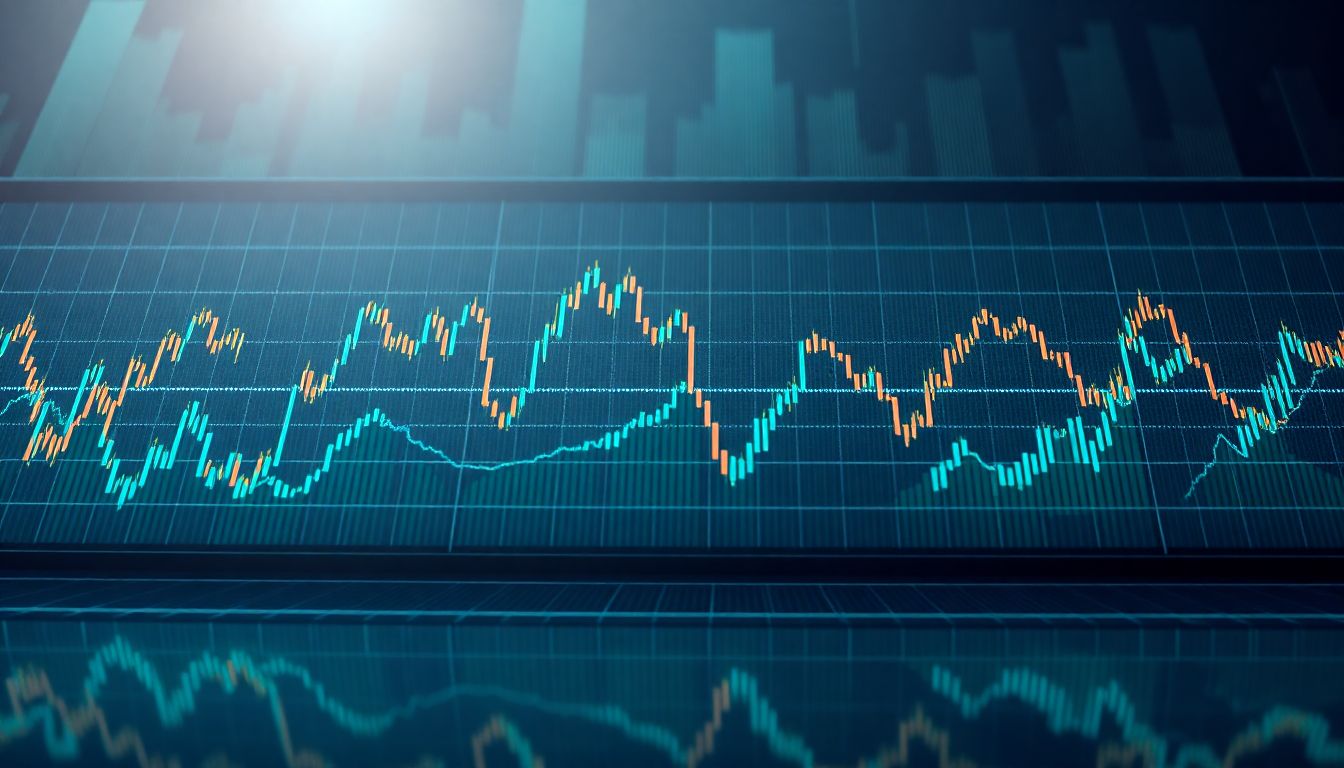 Gráfico de índices futuros americanos em queda